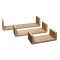 Set rafturi din lemn, 3 piese, Maro