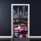 Cumpara ieftin Folie imprimata color pentru decor Usa, dimensiune 200 x 90cm, model: AVX-DR05