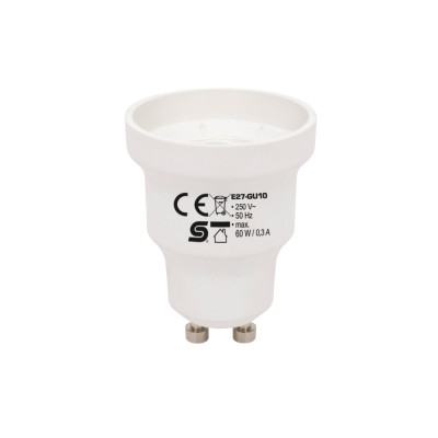 Adaptor dulie becuri cu dulie E27 intr-un soclu GU10 0.3A HOME foto