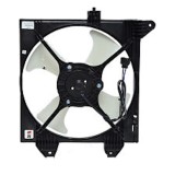 GMV radiator electroventilator Mitsubishi Lancer (Cs), 2000-03.2007 Model Evo Viii (2, 0 T 206kw), Evolution Vii (2, 0 T 194kw) Benzina, dimensiune 3