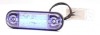 Lampa Gabarit LED Ovala Slim ALBASTRU 12-24V WAS Polonia, Omologare E20, IP66/68, 84x24mm