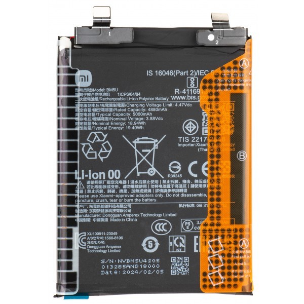 Acumulator Xiaomi Redmi Note 13 Pro 5G, BM5V, Service Pack 1330102000118B