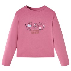 Tricou pentru copii cu m&acirc;neci lungi, zmeuriu, 116