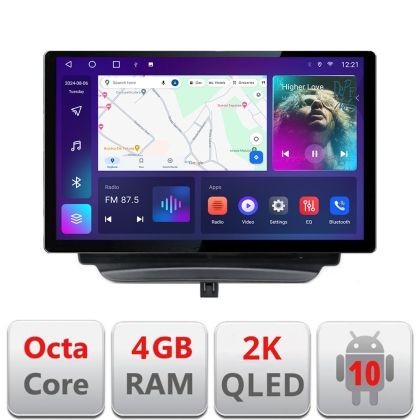 Navigatie Ford Turneo Courier Transit Courier 2014-2021 Qled 2K Octa Core 4+64 LTE 4G DSP Wifi 5Ghz android auto carplay radio gps internet kit-turneo