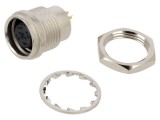 Conector circular HR25 6-pin soclu mamă drept