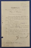 Brevet, &quot; COROANA ROMANIEI&quot; , Semnat Carol I al Romaniei si D. A. Sturdza, 1884