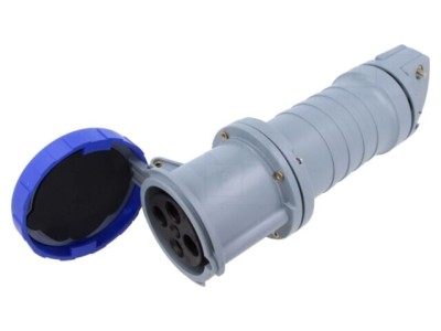 Conector alimentare AC trifazat AMPHENOL IP&amp;amp;S 63A 250V 4 pini IP69K foto