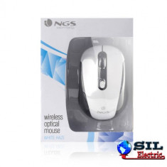 Mouse wireless optic USB 800/1600dpi alb NGS foto