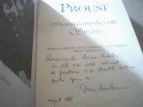 Proust- SWANN/ cu autograful traducatoarei IRINA MAVRODIN pentru MIRCEA NEDELCIU, 1997, Univers, Marcel Proust