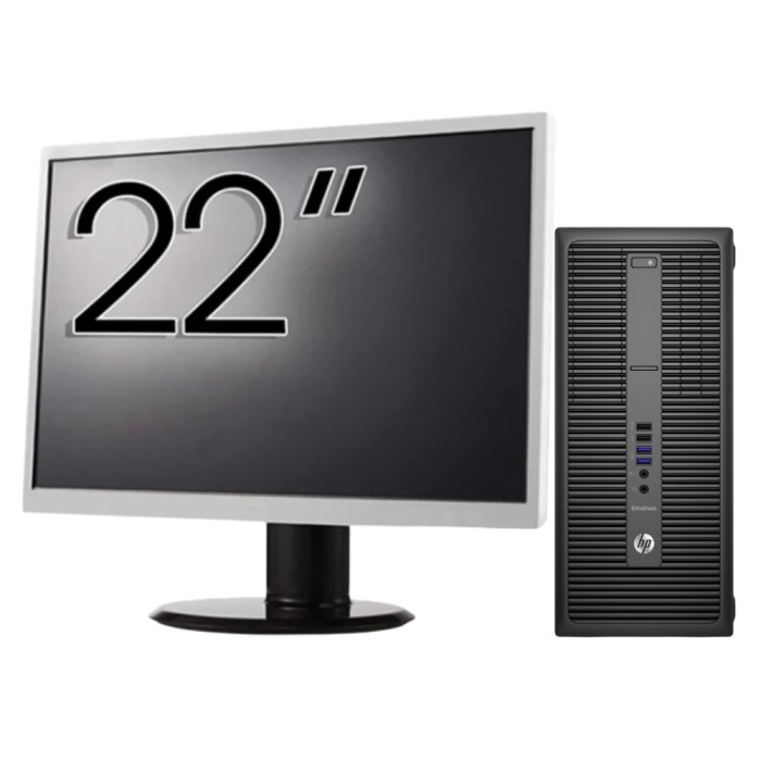 Pachet Calculator Second Hand HP 800 G2 Tower, Intel Core i5-6500 3.20GHz, 16GB DDR4, 512GB SSD + Monitor 22&amp;quot; NewTechnology Media