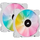 Ventilator PC, iCUE SP140 RGB ELITE White Performance 140mm Dual Fan Kit