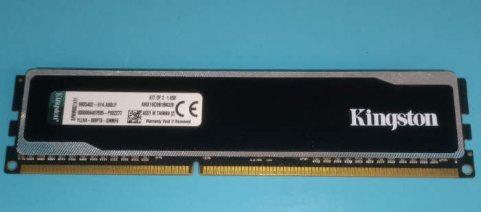 Memorie calculator DDR3 4Gb 1600Mhz Kingston HyperX Black KHX16C9B1BK2/8