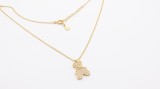 Cumpara ieftin Colier din Argint 925 Placat cu Aur Ursulet cu Cristale Zirconiu -