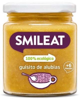 Piure BIO cu fasole alba si vitel, +6 luni Smileat foto