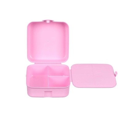 Caserola pentru alimente, 3 compartimente, pentru copii, Curcubeu, Roz, Fete, 1.1 l, ATU-087263 foto