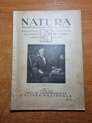 natura 15 mai 1927-isaac nowton,eclipsa de soare,harta romania mare foto