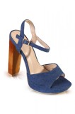 Cumpara ieftin PDS97-444 Sandale cu toc gros albastre