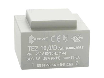 Transformator &amp;icirc;ncapsulat 10VA 230V 6V foto