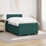 Cumpara ieftin Pat box spring cu saltea si LED Verde inchis 120 x 190 cm