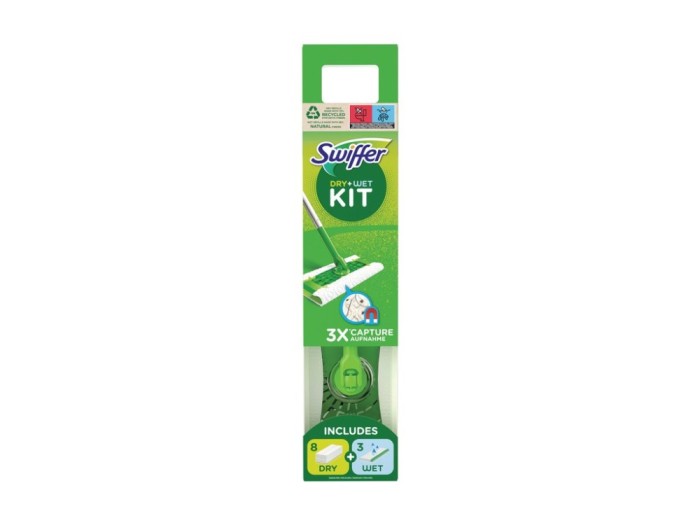 Mop pentru podea Swiffer Sweeper Kit , mop + 8 Lavete