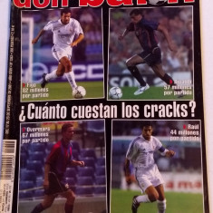 Revista fotbal - "DON BALON" (17.09.-23.09.2001) poster jucatorul GUERRERO