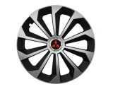 Cumpara ieftin Set 4 capace roti Fame Gri-Negru cu inel R16, pentru gama auto Mitsubishi, Autohelix MSA