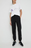 Cumpara ieftin Adidas by Stella McCartney pantaloni de trening femei, culoarea negru, uni HR2208