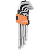 Kendo KD-20736 - Set imbusuri 1.5-10 mm 9 bucati cap sferic