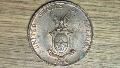 Insulele Filipine - piesa de istorie WW2 - 1 centavo 1944 S - administratie SUA - luciu batere foto
