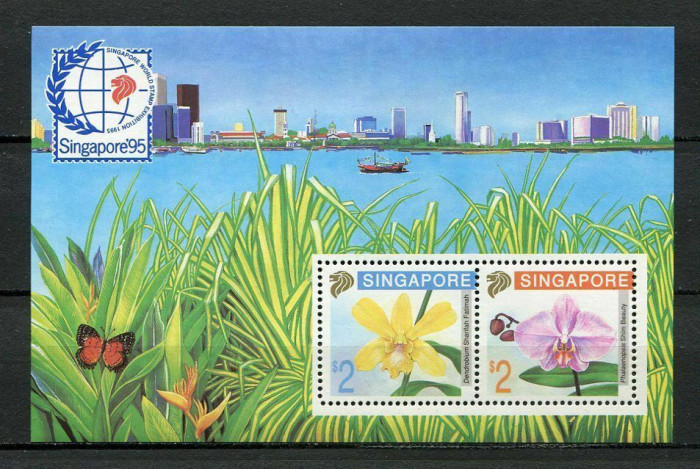 Singapore 1992 - Flori, orhidee, bloc neuzat
