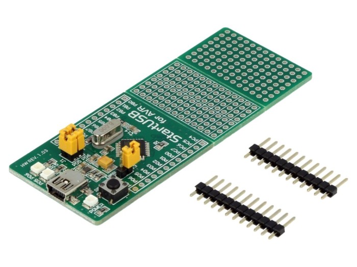 Placă Prototip Microchip STARTUSB pentru AVR