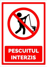 Semn pentru pescuitul interzis foto