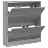 VidaXL Pantofar, gri sonoma, 80x21x87,5 cm, lemn prelucrat