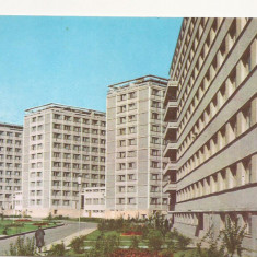 Carte Postala veche - Iasi - Blocurile turn din Piata Unirii - Circulata 1964