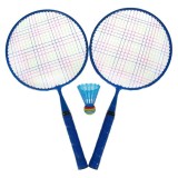 Set Rachete de Badminton Jacqueline pentru Copii de Plastic Bleu cu Fluturas 45 cm, Oem