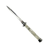 Briceag automat stiletto, Italian Blade, otel inoxidabil, husa inclusa, argintiu, 33 cm