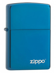 Bricheta Zippo 20446ZL High Polish Blue Zippo Logo foto