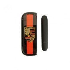 Set Husa Si Capac Plastic Flippy, pentru IQOS Iluma, de Protectie, Capac Magnetic, Anti Soc si Zgarieturi, 20 gr, 12 x 4 x 2.5 cm, Model Emblema Auto,