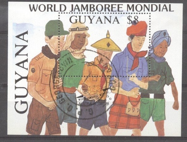 Guyana 1989 Scouting, perf. sheet, used T.154