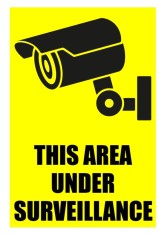 Sign this area under surveillance foto