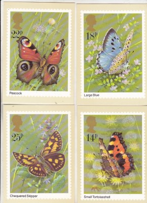 bnk cp Insecte - Fluturi - lot 4 carti postale necirculate * foto