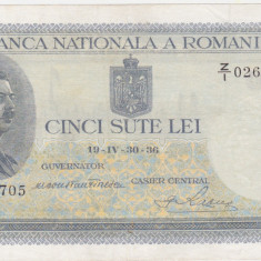 ROMANIA 500 LEI 1936 VF