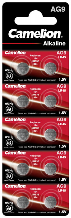 Baterii Ceas AG9 LR936 G9 1.5V 45mAh Camelion Blister 10