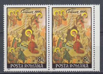 ROMANIA 1991 LP 1273 CRACIUN PERECHE MNH foto