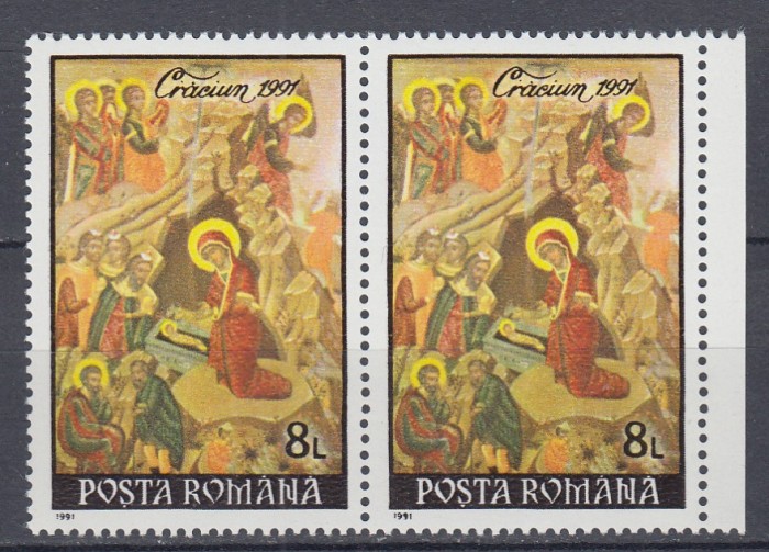 ROMANIA 1991 LP 1273 CRACIUN PERECHE MNH