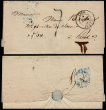 France 1838 Postal History Rare Stampless cover Lyon to Paris D.774