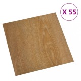 Cumpara ieftin Placi de pardoseala autoadezive, 55 buc., maro, PVC, 5,11 m&sup2;