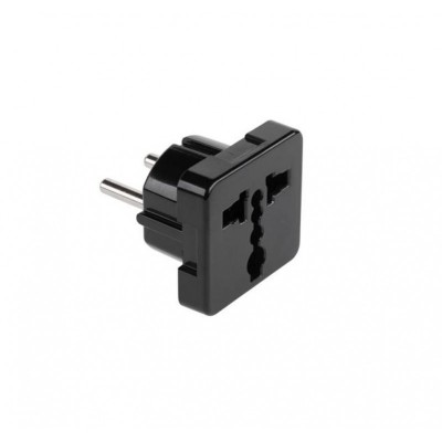 Adaptor Priza UK-UE , Negru foto