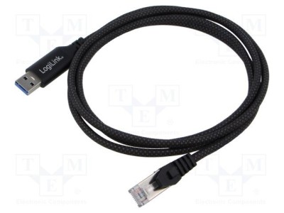 Cablu USB 3.0 la RJ45, 1.5m, negru, LOGILINK foto