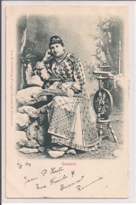 Carte postala circulata in anul 1903 foto